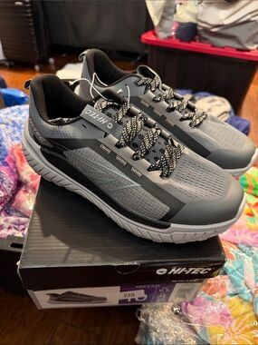 Hi-Tec Gray and Black Men's Athletic Sneakers